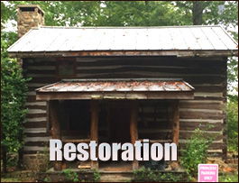 Historic Log Cabin Restoration  Bunn, North Carolina